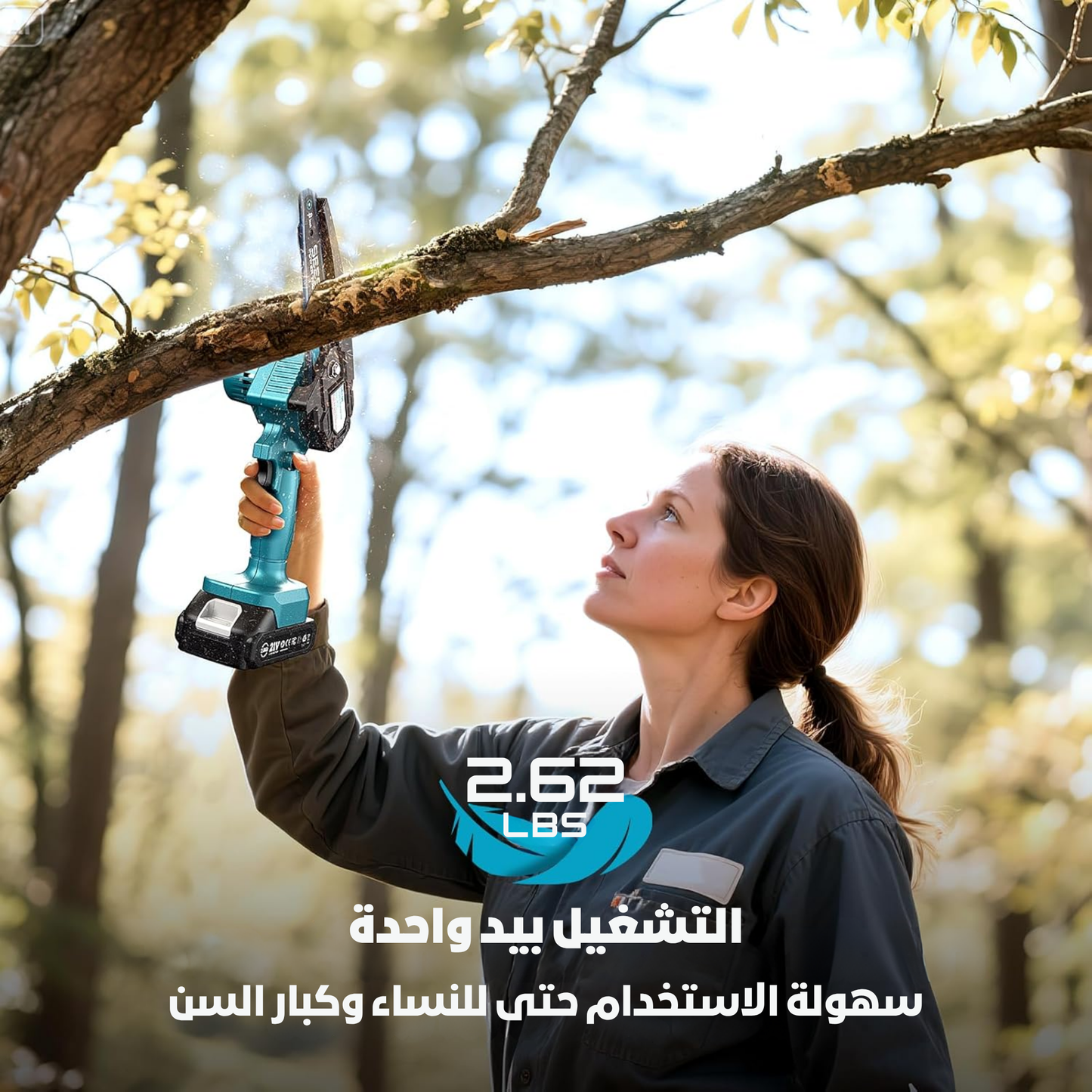 المنشار الكهربائي ببطاريتين 24 فولط