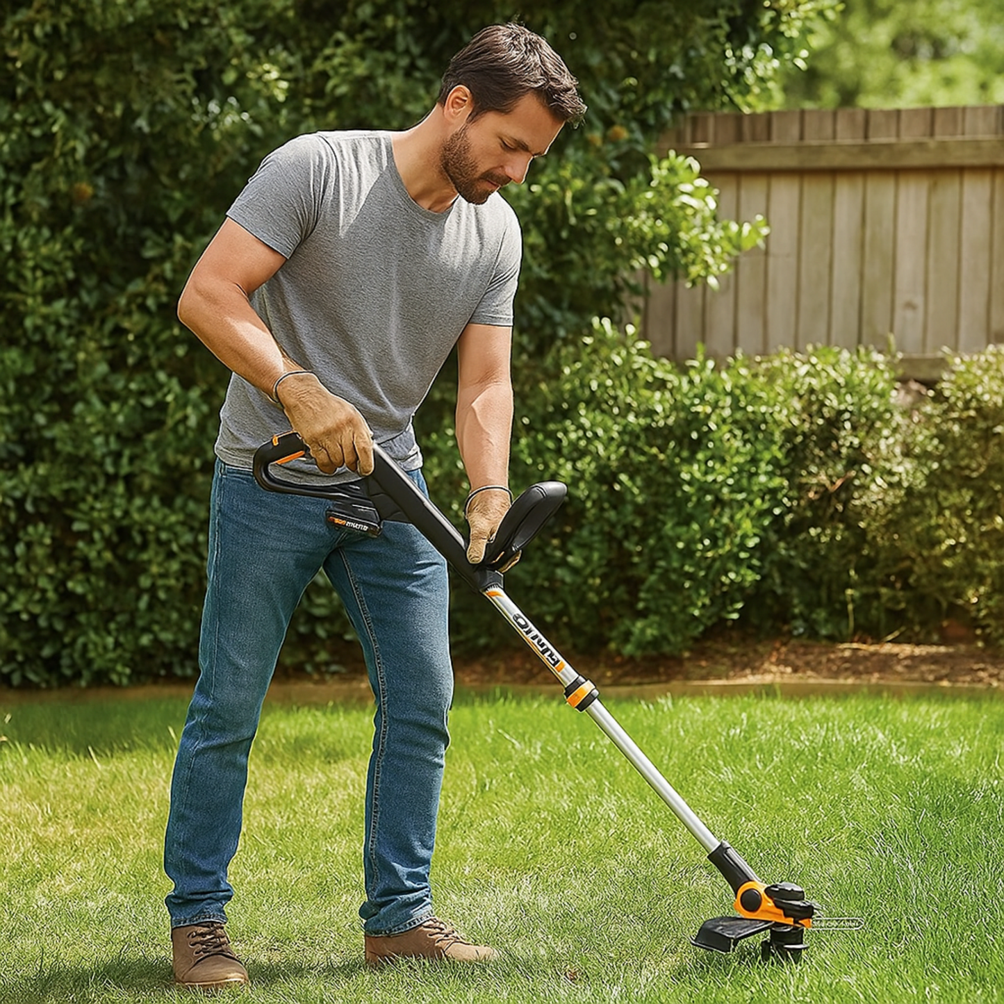 آلة تشذيب العشب اللاسلكية-مع بطاريتين